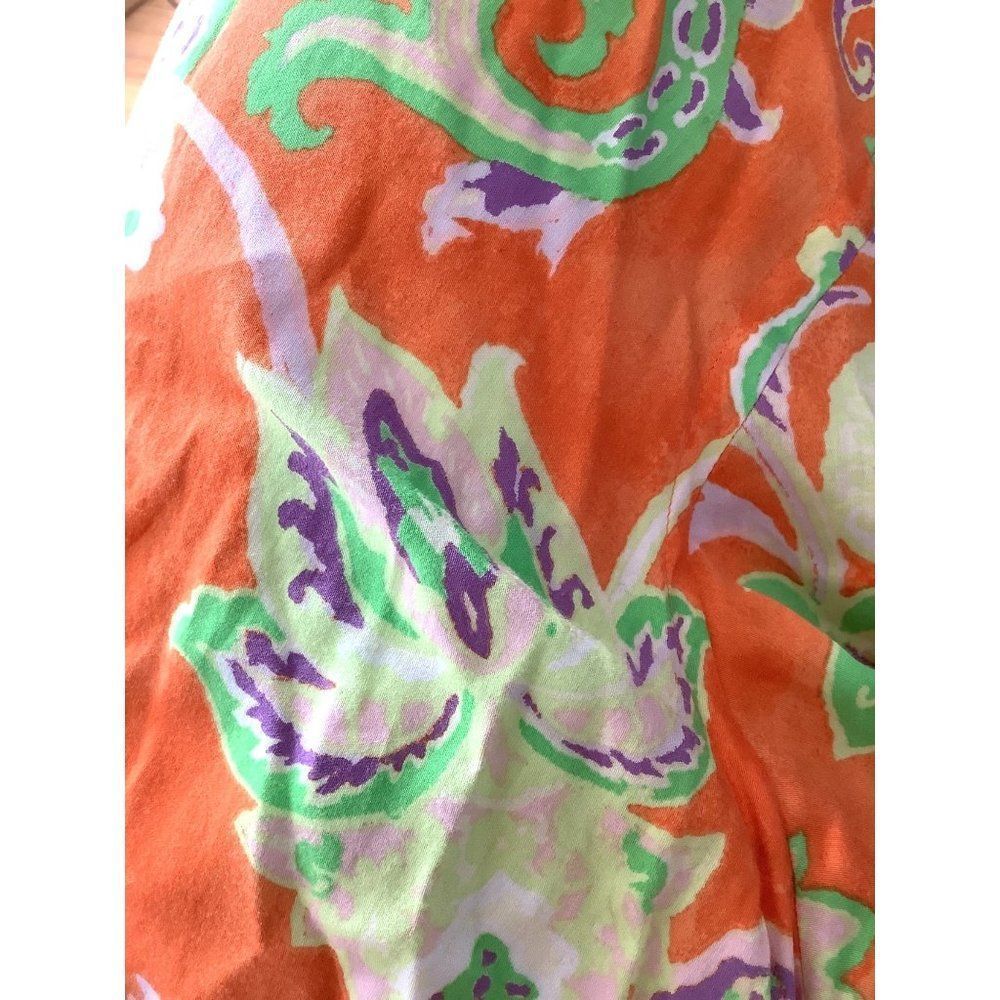 Lauren Ralph Lauren Paisley Print Button Up Shirt Relaxed Fit SZ L 100% Cotton - Picture 8 of 8